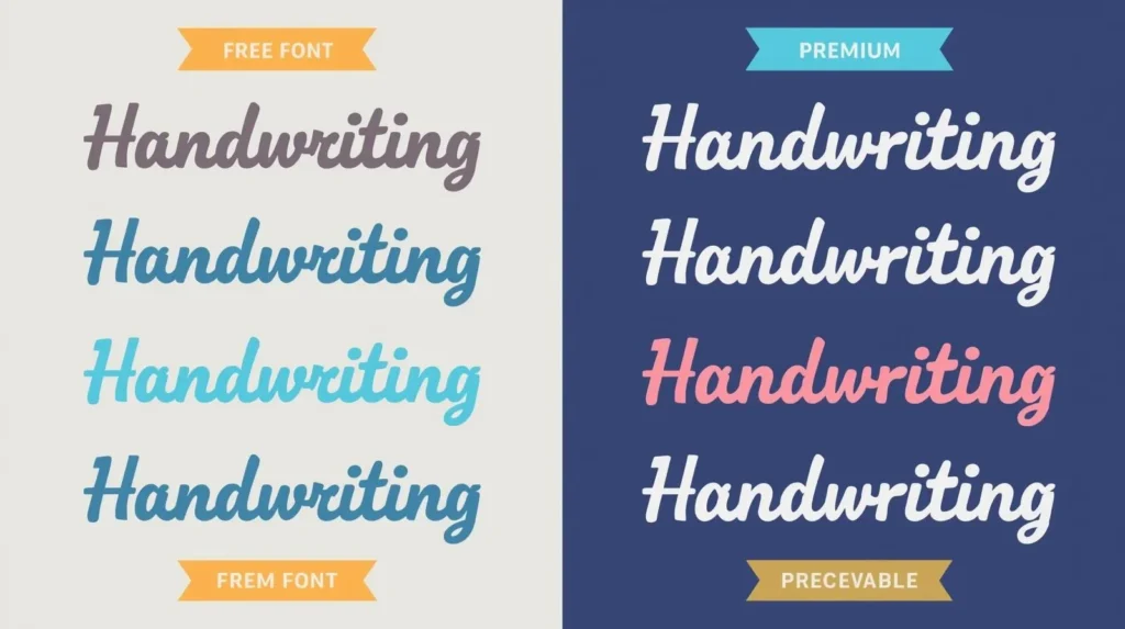 Kostenlose vs. Premium-Handschrift-Fonts