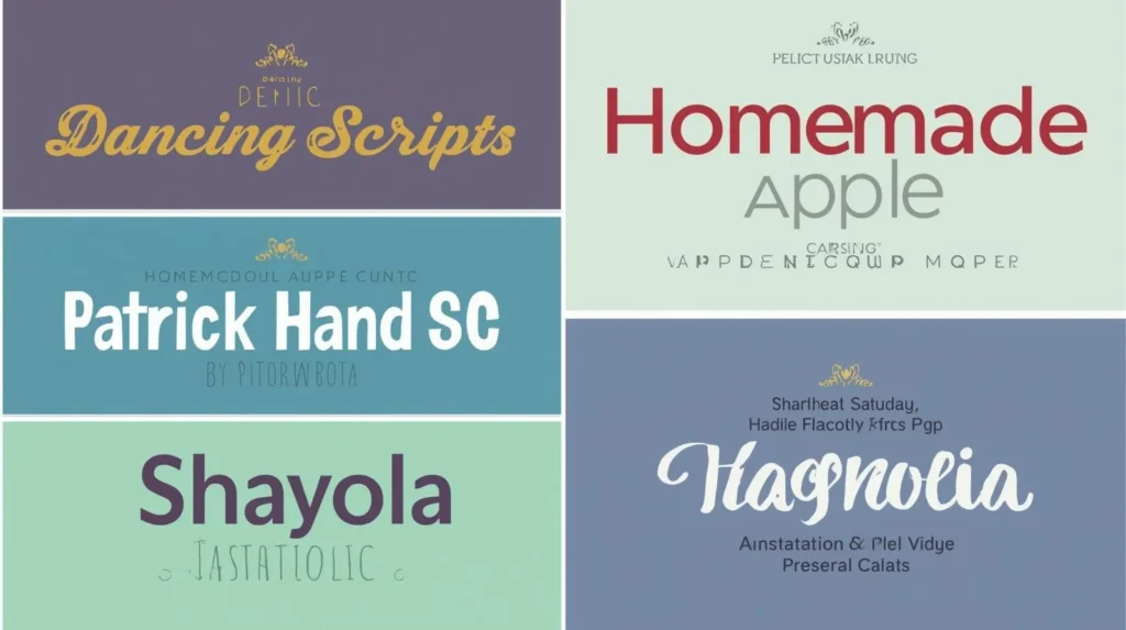 Beliebte Handschrift-Fonts