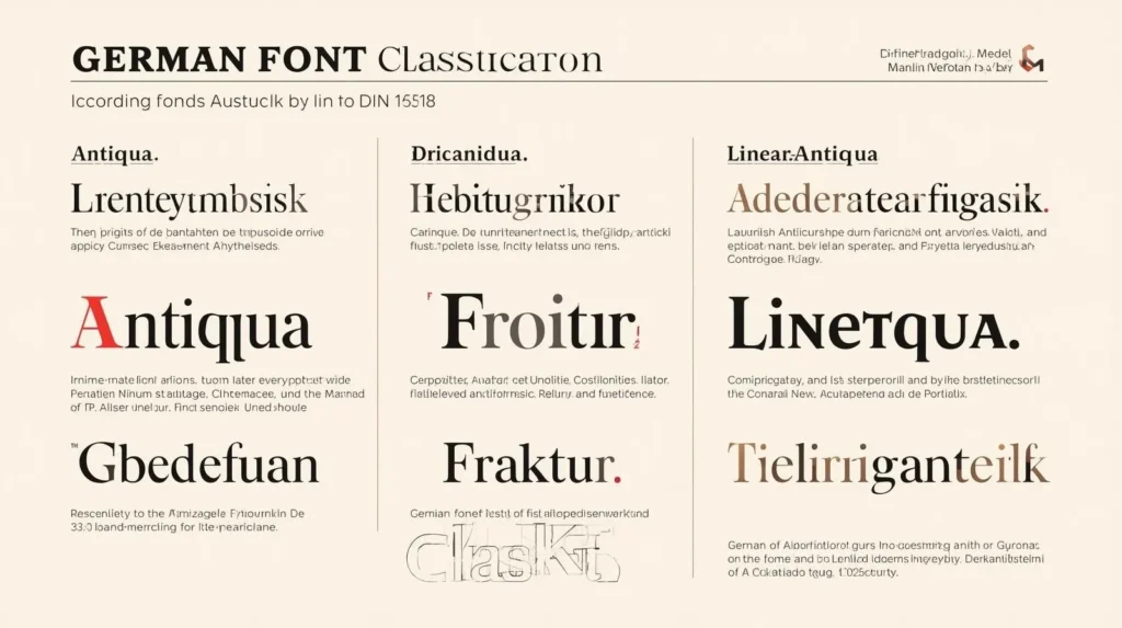 Schriftklassifizierung in Deutschland