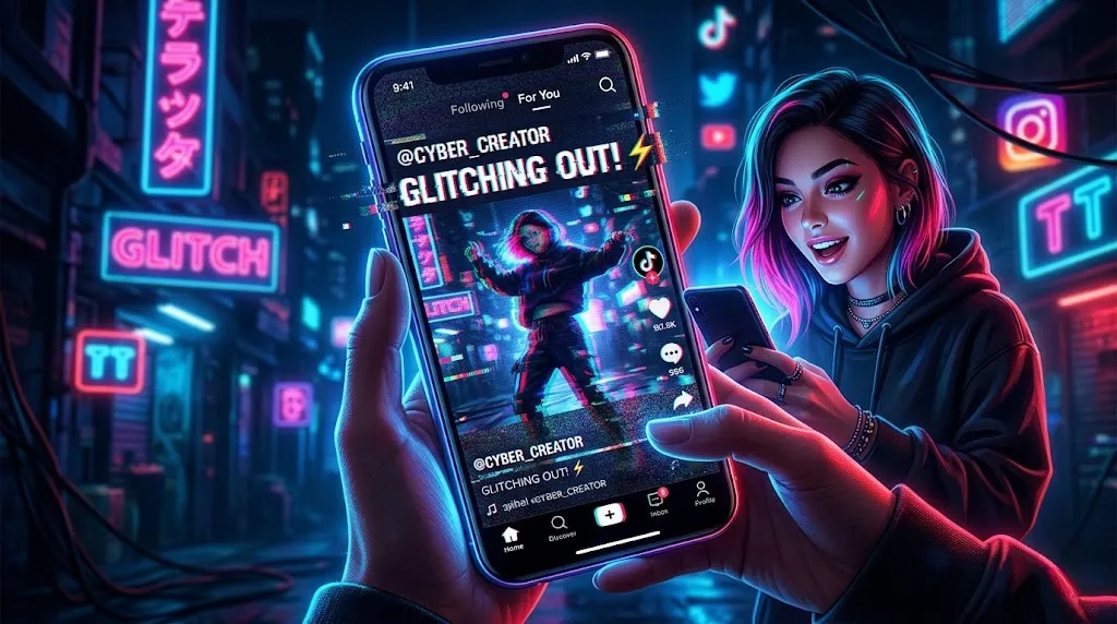 Wie erstellt man Glitch-Text auf TikTok